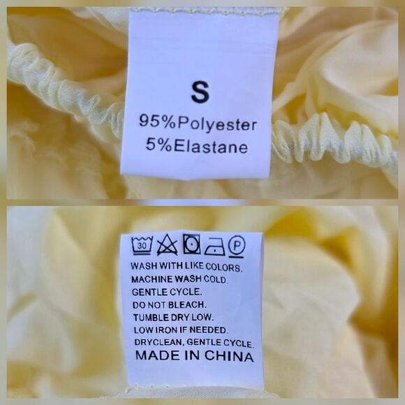 ☔️🔥⏭️NWT Yellow Smocked Halter Neck Backless Dress Small - Picture 12 of 15